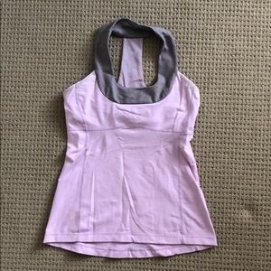Lululemon pink Scoop Neck tank top size 8